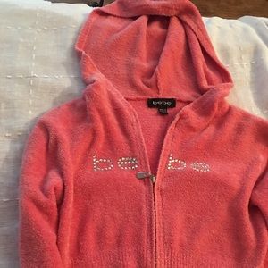 Bebe Rhinestone Crop Sweater